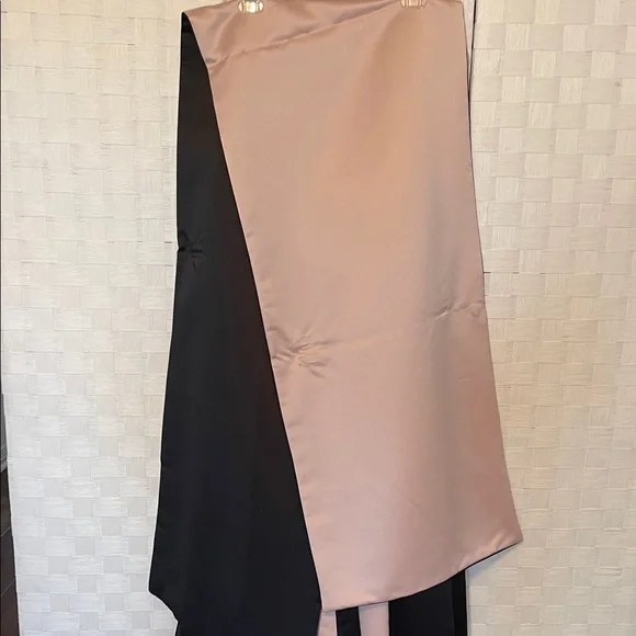 Jessica McClintock Black & Pink Formal Dress with Shawl Length 57” PTP 19”-20” - Picture 9 of 17